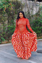 Abstract Art Formal Maxi Dress