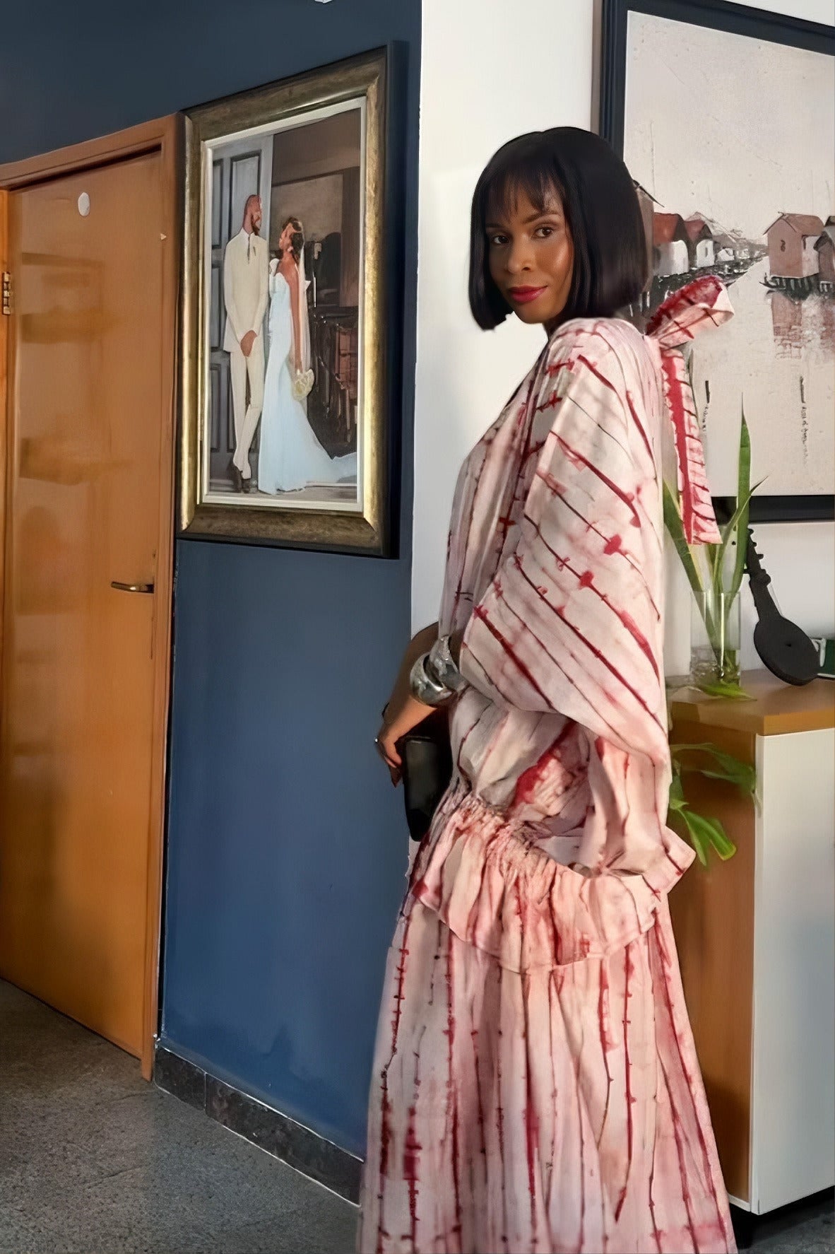 Boho Adire Relaxed Flowy Maxi Dress