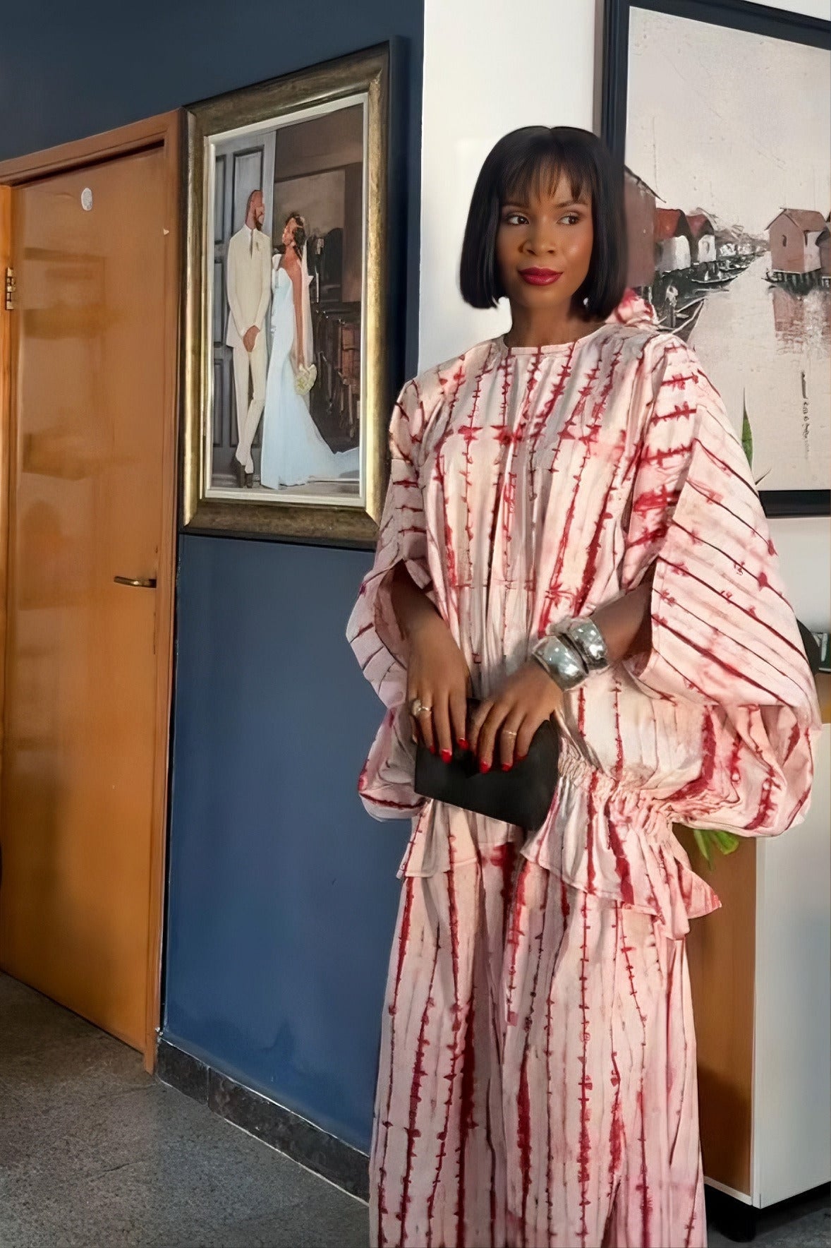 Boho Adire Relaxed Flowy Maxi Dress