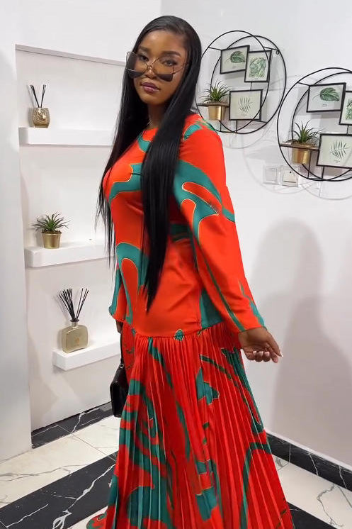 Sunflower Gold Pleated Maxi Dress