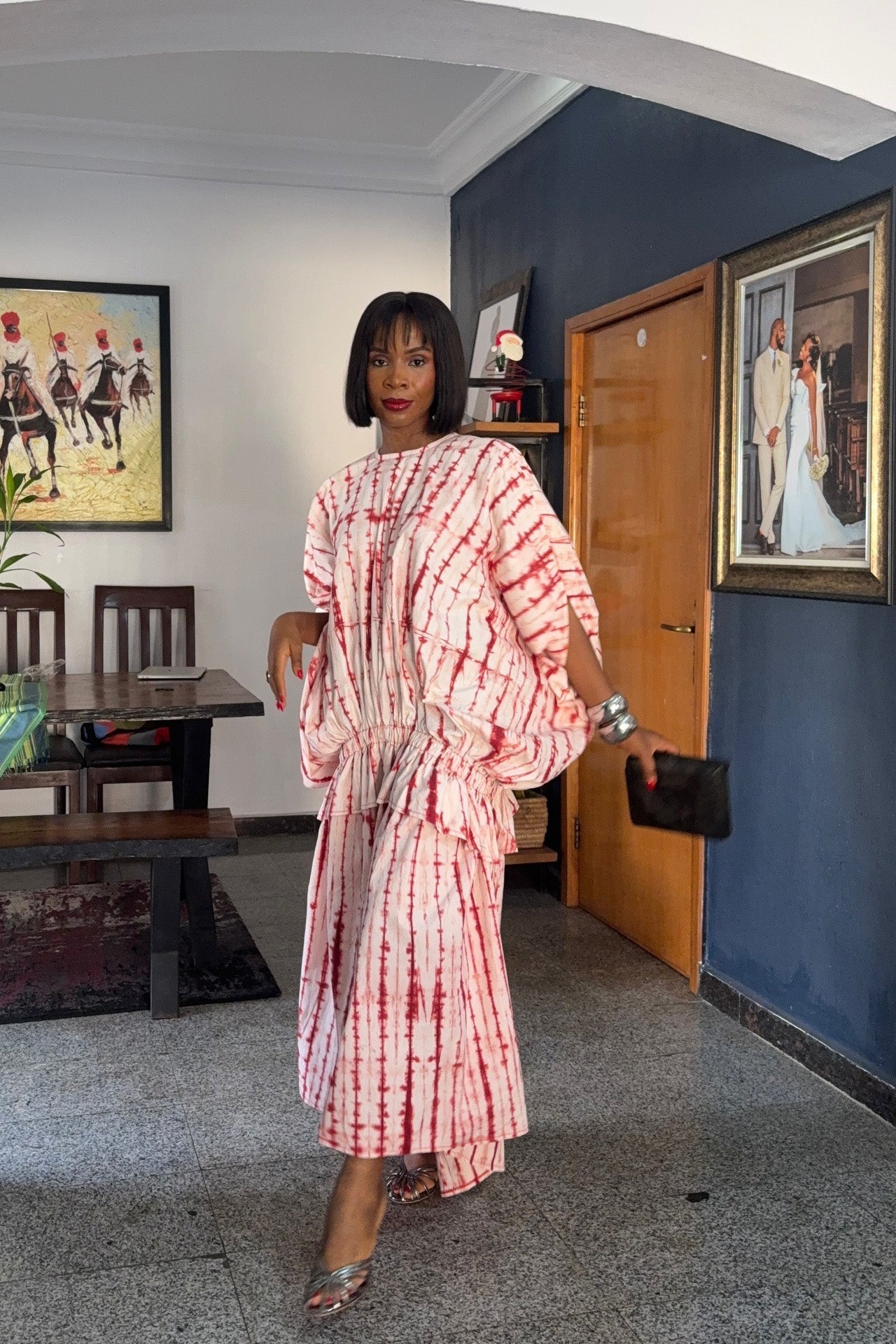 Boho Adire Relaxed Flowy Maxi Dress