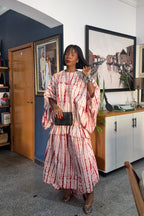 Boho Adire Relaxed Flowy Maxi Dress