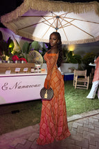 Chic Geometric One-Shoulder Maxi Dress